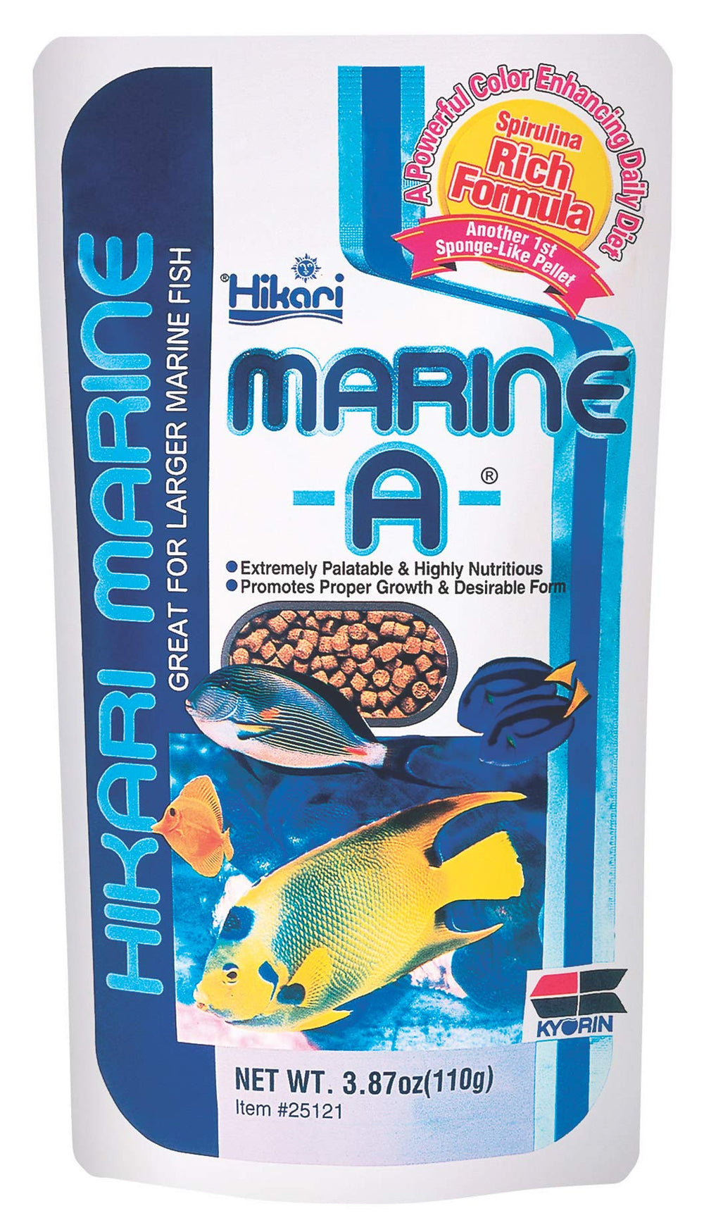 Hikari Marine-A Pellets dans l emballage, praticité et dosage facilitant l alimentation.