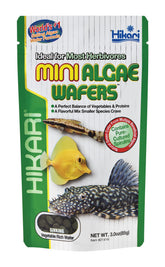 Hikari mini pastilles algues tropicales pour poissons, alimentation végétale stable.