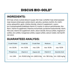 Hikari Tropical Discus Bio-Gold granulés colorés stimulant l'appétit des discus.