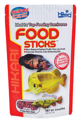 Hikari Tropical Food Sticks, emballage 250 g, pratique à stocker et utiliser.