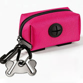 Distributeur Hilihali pour sacs-poubelle chien rose, attache facile sur laisse