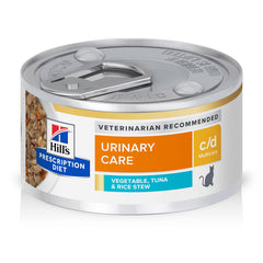 Hill's c/d Multicare chat mijoté thon et légumes, soutien potentiel à la santé urinaire.