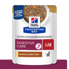 Hill's i/d en sachet Chat poulet carotte, soutien digestif.
