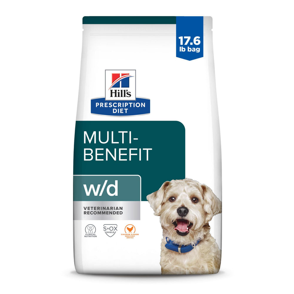 Hill's Prescription Diet w/d croquettes poulet 8 kg, aide potentielle au contrôle du poids