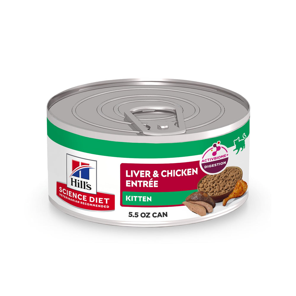 Hill's Science Diet Chaton – boîte 156 g avant, texture appétente.