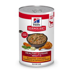 Hill's Science Diet Chien Adulte : poulet-roti et légumes pour repas équilibré.