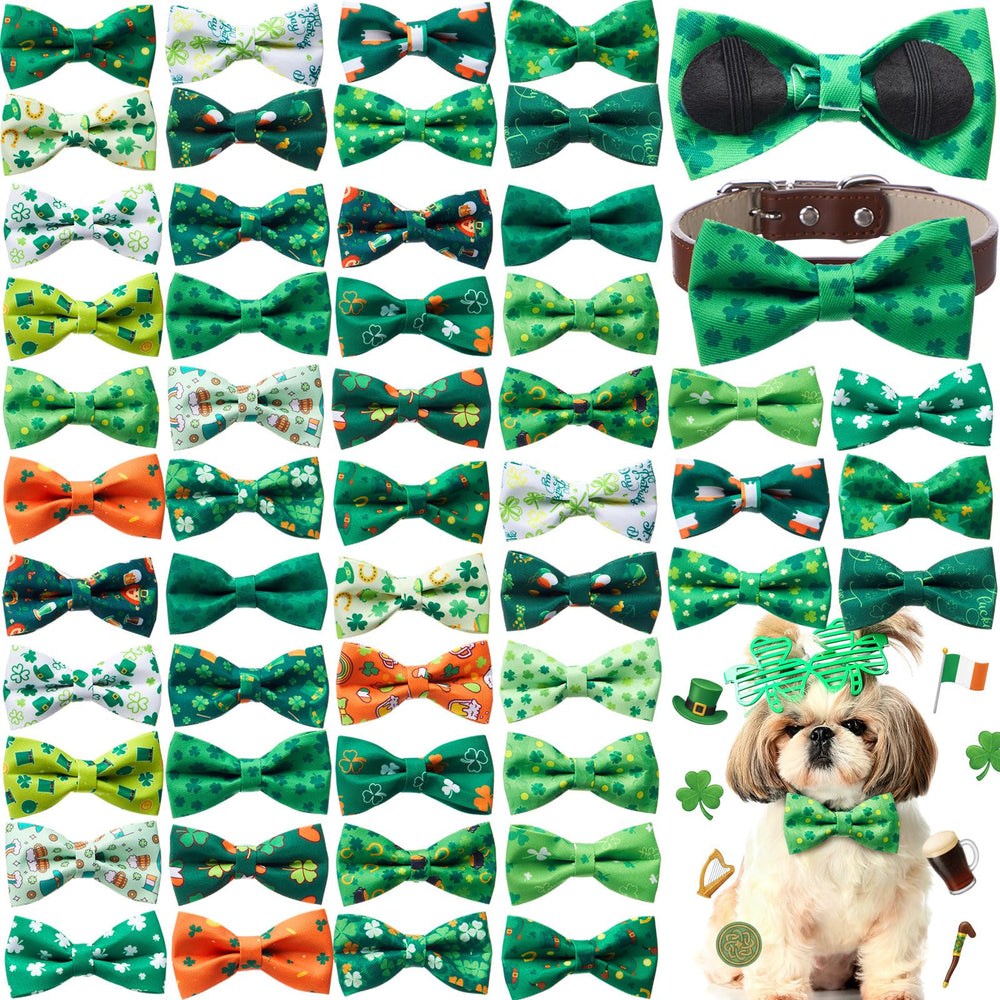 Hillban noeud-colier chien trefle: accessoire festif parfait pour photos et fetes.