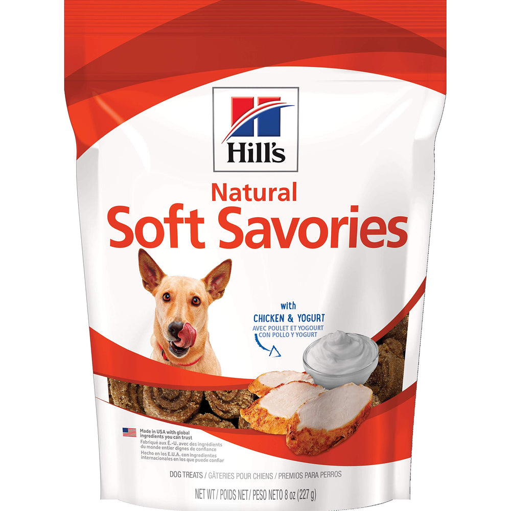 Hill's Soft Savories pour chien, friandise tendre au poulet et yaourt, idéale pour l'entraînement