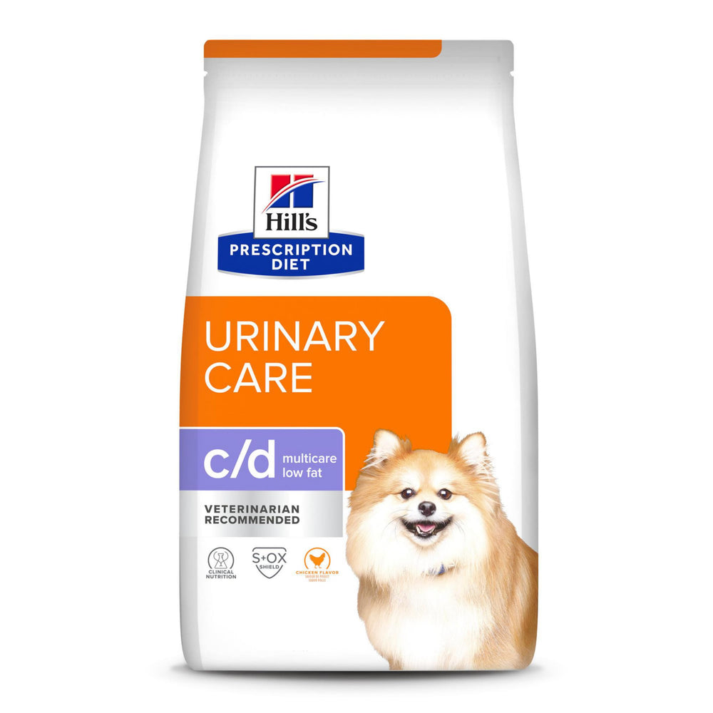 Sac Hills Prescription Diet c/d Multicare Low Fat au poulet pour chien, régime adapté.