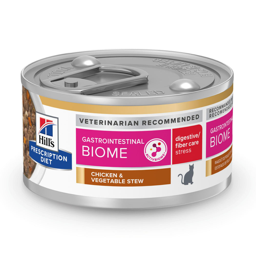 Hill's Prescription Diet GI Biome Stress ragout chat poulet et légumes, soutien digestif potentiel