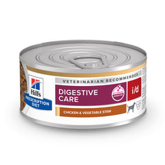 Hill's i/d humide en ragout poulet et légumes, boîte 5,5 oz, soutien digestif potentiel.
