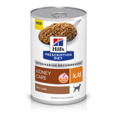 Hill's Prescription Diet k/d conserve agneau, soutien potentiel à la fonction rénale.