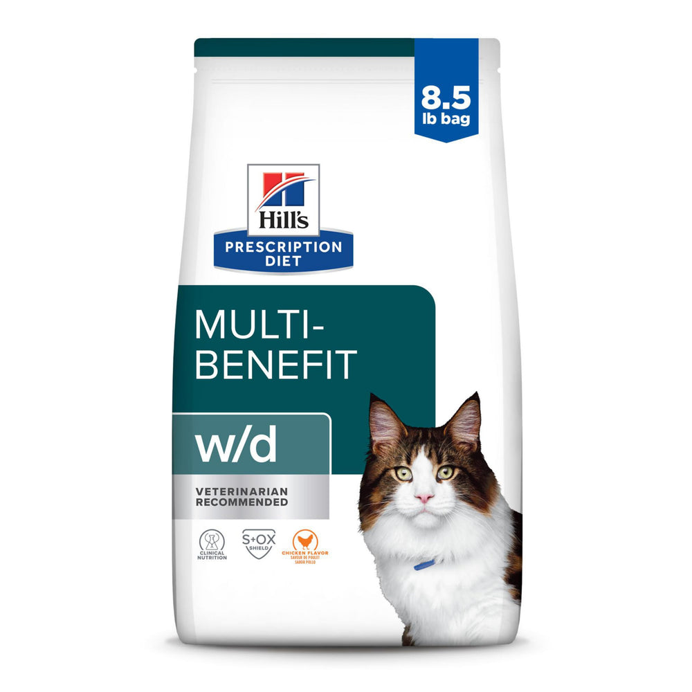 Hill's Prescription Diet WD Multi-Bénéfice – sac chat poulet, soutien urinaire.
