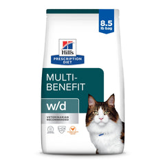 Hill's Prescription Diet WD Multi-Bénéfice – sac chat poulet, soutien urinaire.