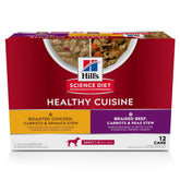 Hill's Science Diet Adult 1-6 boeuf et poulet en conserve – repas équilibré pour chien.