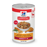 Hill's Science Diet Adulte 1-6 poulet et légumes ragout; repas appétissant pour chien actif