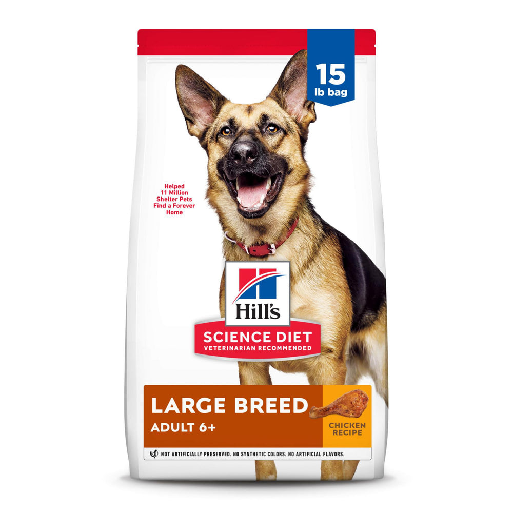 Hill's Science Diet Adulte 6+ Grande Race, sac poulet, énergie durable.