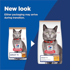 Hill's Science Diet Adulte 7+ ingrédients naturels, croquettes de qualité pour chats.