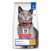 Hill's Science Diet Adulte 7+ sac poulet 7 lb, croquettes équilibrées pour chats seniors.