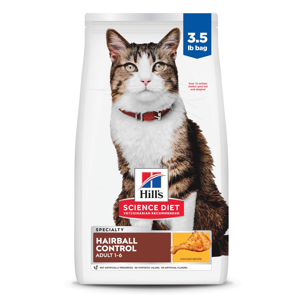 Hill's Science Diet sac poulet pour chat adulte, aide possible à réduire les boules de poils.