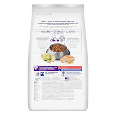 Hill's Science Diet sac d'emballage – produit premium pour estomac sensible et peau saine.