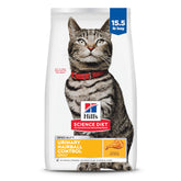 Hill's Science Diet Chat Adulte croquettes poulet et riz, soutien urinaire potentiel.
