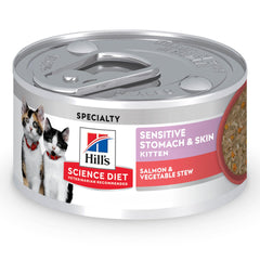 Hill's Science Diet Chaton emballage pratique pour estomac sensible.