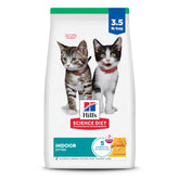 Sac Hill's Science Diet Chaton Indoor Poulet, 3-5 lb, pratique et facile à stocker.