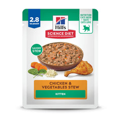 Hill's Science Diet Chaton Ragout Poulet Legumes – repas appétissant pour démarrer sain