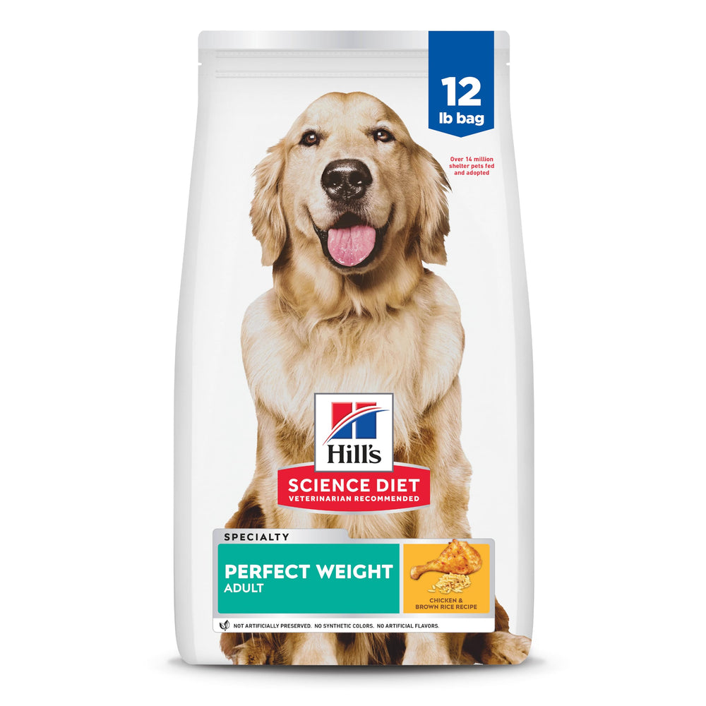 Hill's Science Diet croquettes poulet et riz brun dans sac 12 lb, aide à la gestion du poids.