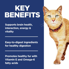 Hill's Science Diet emballage senior chat, sac 3 lb refermable.