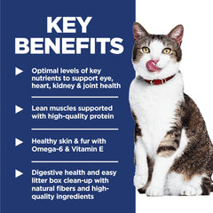 Hill's Science Diet Indoor 11+ activbiome multi-benefit soutenant digestion et immunité.