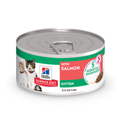 Hill's Science Diet Kitten saumon, boîtes 24, pour chaton, texture appétente.