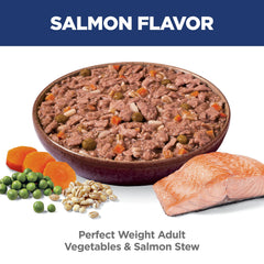 Hill's Science Diet Poids Idéal – sachet saumon et légumes, pratique en repas portionnés.