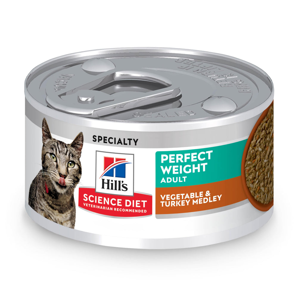 Hill's Science Diet Poids Parfait Dinde et Légumes, boîte 2,9 oz pour chats adultes