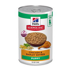 Hill's Science Diet Puppy poulet et orge en conserve, 13 oz, nutrition adaptée pour chiots actifs.
