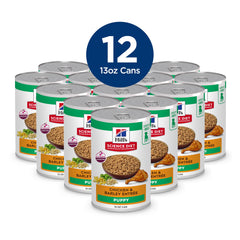 Conserve ouverte Hill's Science Diet Puppy montrant texture appétissante.