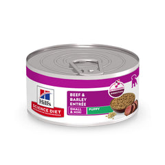 Hill's Science Diet Puppy Small & Mini, boîte 5,8 oz, boeuf et orge pour chiots en croissance.