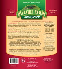Friandise Hillside Farms Canard Jerky, morceaux faciles à casser pour petits chiens