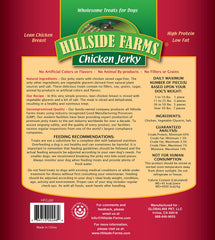 Tranches de jerky Hillside Farms au poulet, texture tendre adaptée à l'entraînement.