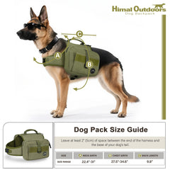 Himal Outdoors sangles réglables assurent un ajustement sûr pour grands chiens.