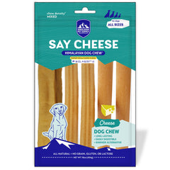 Himalayan Dog Chew Say Cheese original, texture ferme pour une mastication prolongée.