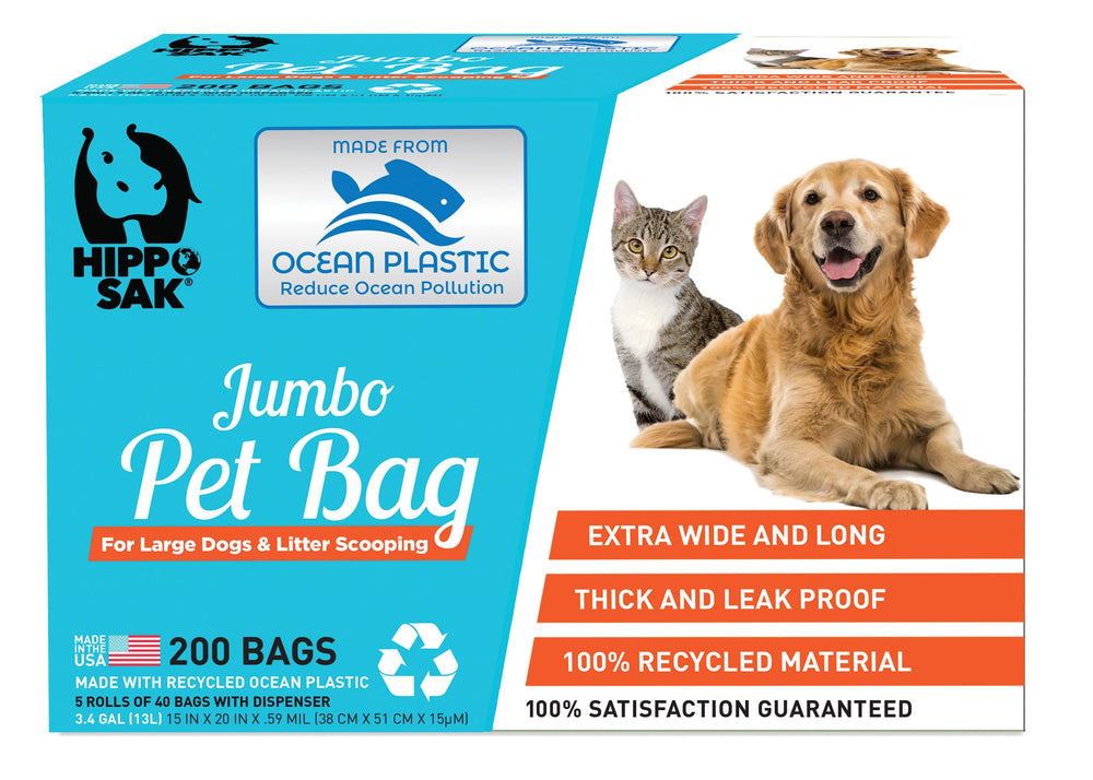 Hippo Sak sac crottes extra-long avec distributeur, pratique pour ramasser après chien.