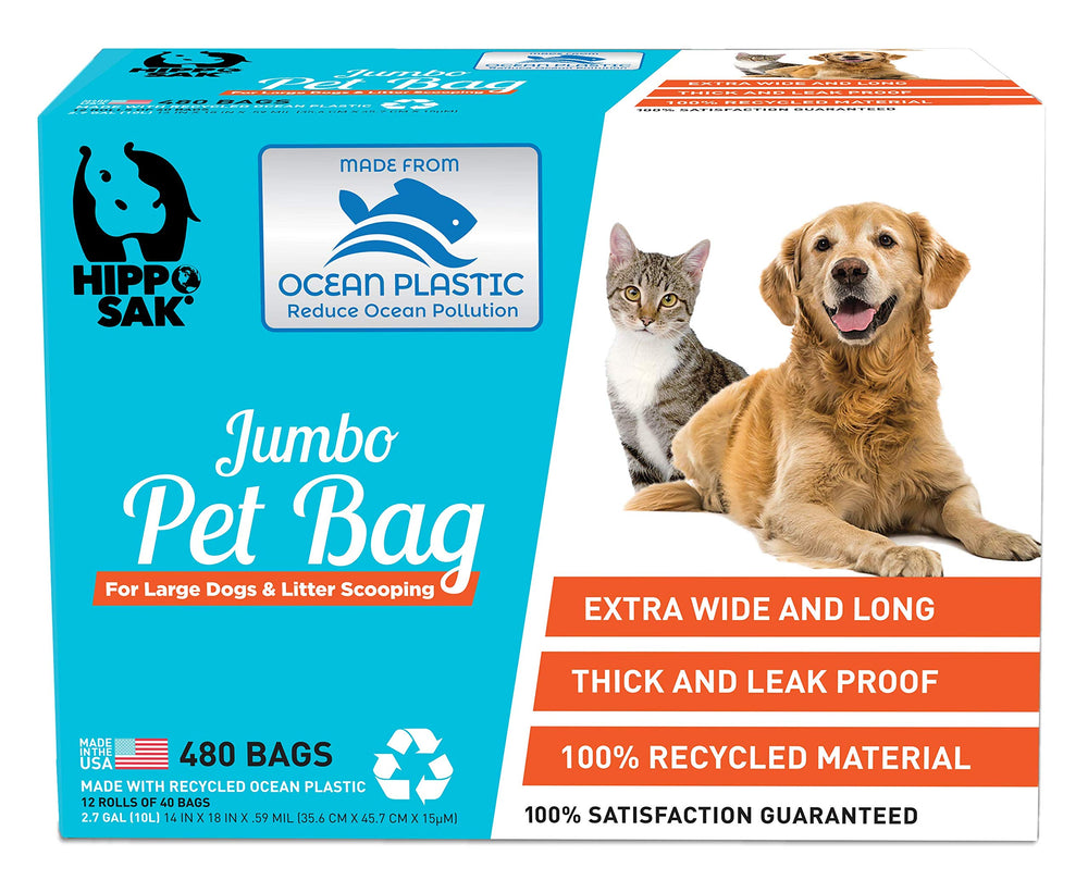 Hippo Sak sac-poubelles extra-large pour chiens de grande taille, pratique et robuste.