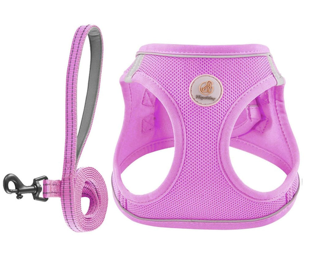 Harnais Hipubby en mesh respirant pour chien et chat, confort prolongé.