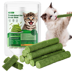 Hkpetie baton-herbe-chat-poulet 30g: friandise savoureuse pour stimuler les dents et l'appétit