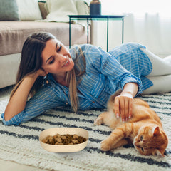 Bol chat HMDZMR matière PP paille, léger et sûr pour usage quotidien.