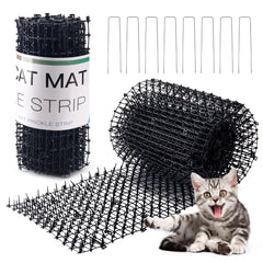 Tapis anti-chat Hmyomina avec piques dans le jardin protégeant massifs et gazon