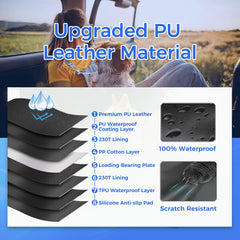 Hob4u cuir PU imperméable protège contre les dégâts et facilite le nettoyage.