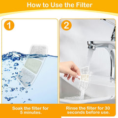 HOETEK filtration 5 couches, capture débris et prolonge la durée de la fontaine.